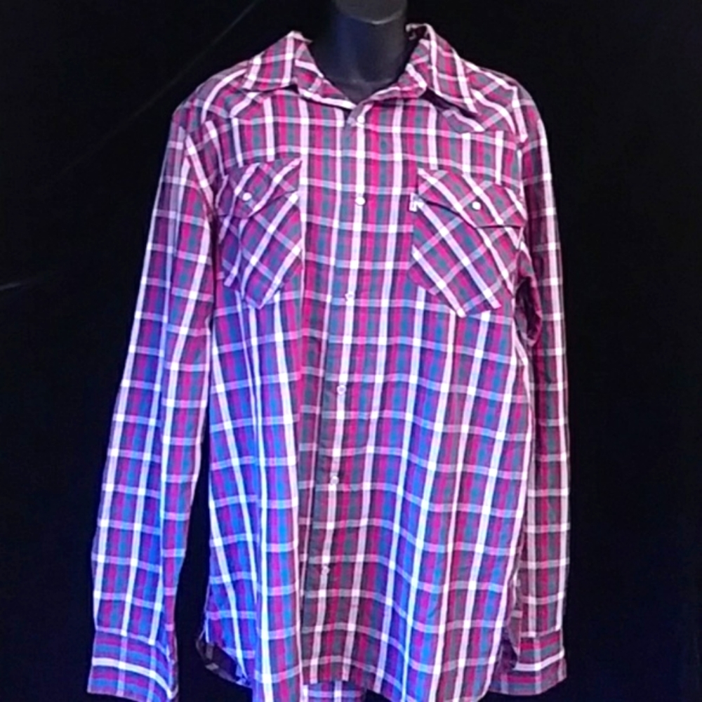 Levi's Modern Western shirt w. pearl snaps-sz M